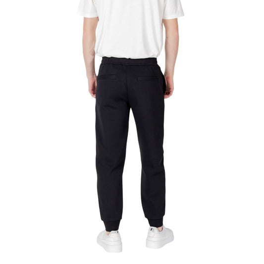 Armani Exchange Black Cotton Joggers (Workout Pants)
