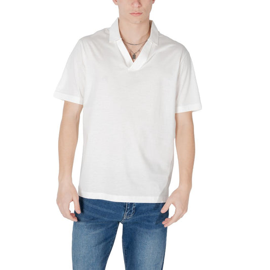Armani Exchange Poloshirt aus weißer Baumwolle