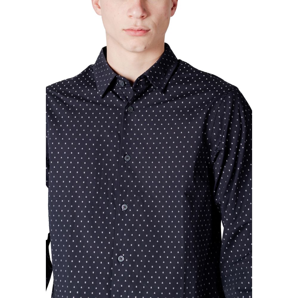 Blaues Baumwollhemd von Armani Exchange
