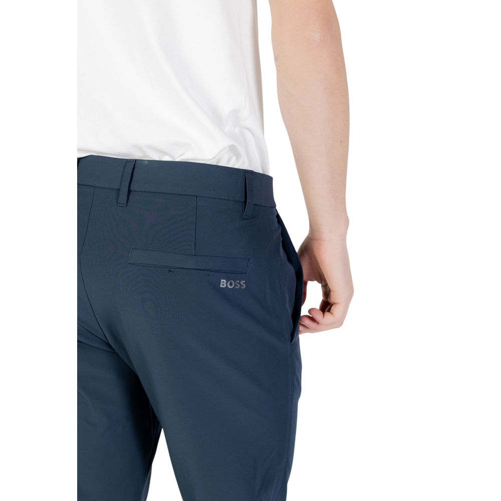 Hugo Boss – Enge Polyesterhose in Blau