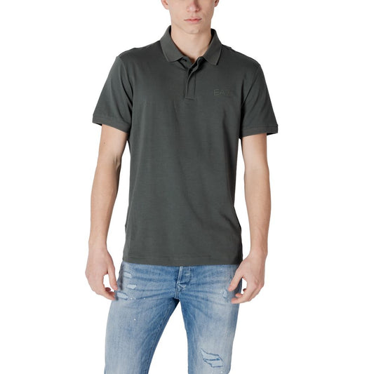 EA7 Emporio Armani – Grünes Poloshirt aus Baumwolle