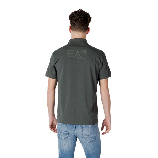 EA7 Emporio Armani – Grünes Poloshirt aus Baumwolle