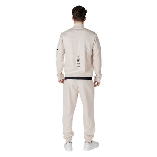 EA7 Emporio Armani – Trainingsanzug aus Baumwolle in Beige