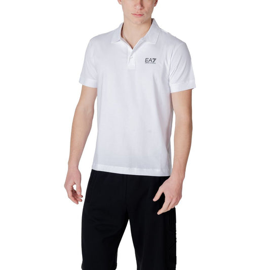 EA7 Emporio Armani – Weißes Poloshirt aus Baumwolle