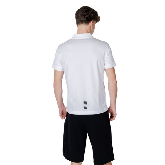 EA7 Emporio Armani – Weißes Poloshirt aus Baumwolle