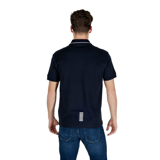 EA7 Emporio Armani – Blaues Poloshirt aus Baumwolle