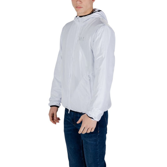 EA7 Emporio Armani Weiße Polyesterjacken und -mäntel