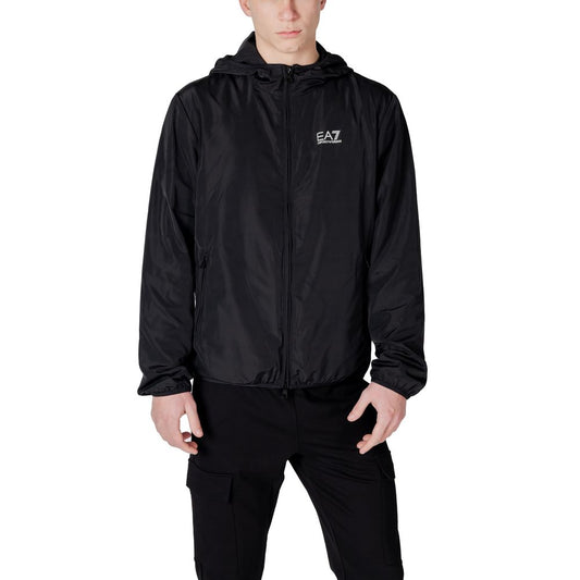 EA7 Emporio Armani Schwarze Polyesterjacken und -mäntel