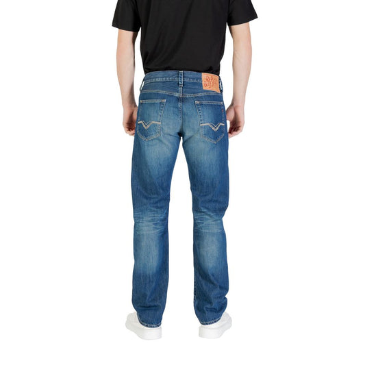 Replay – Blaue Jeans aus Baumwolle mit entspannter Passform