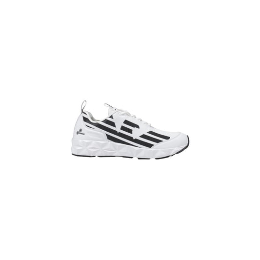 EA7 Emporio Armani – Schwarz-weißer Polyester-Sneaker