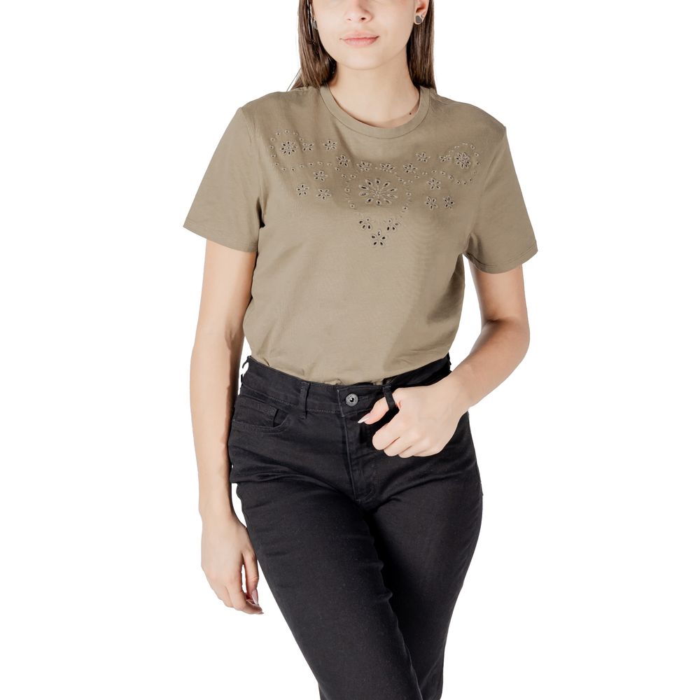 Grünes Baumwoll-T-Shirt von Jacqueline De Yong