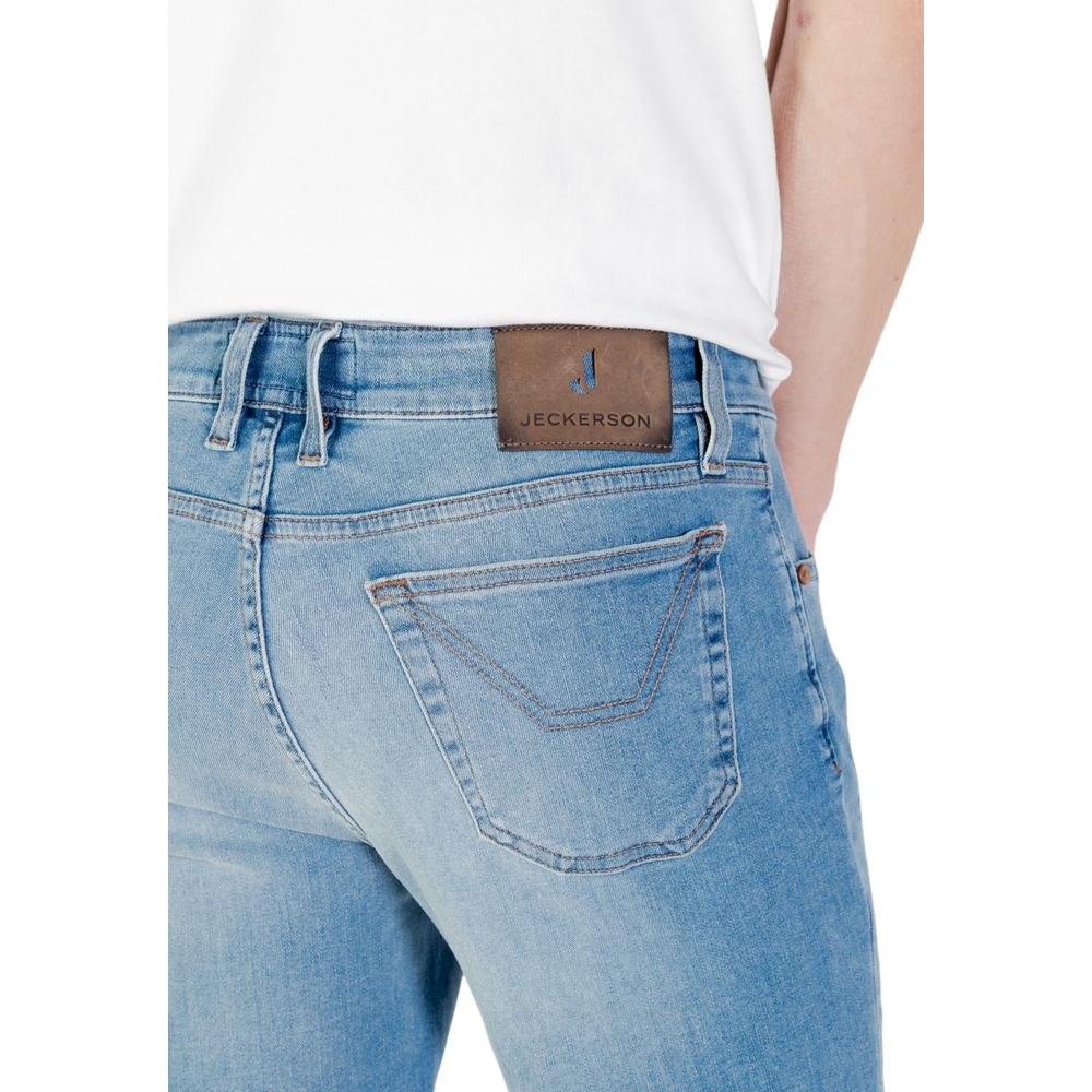 Jeckerson Light Blue Cotton Bermuda Shorts