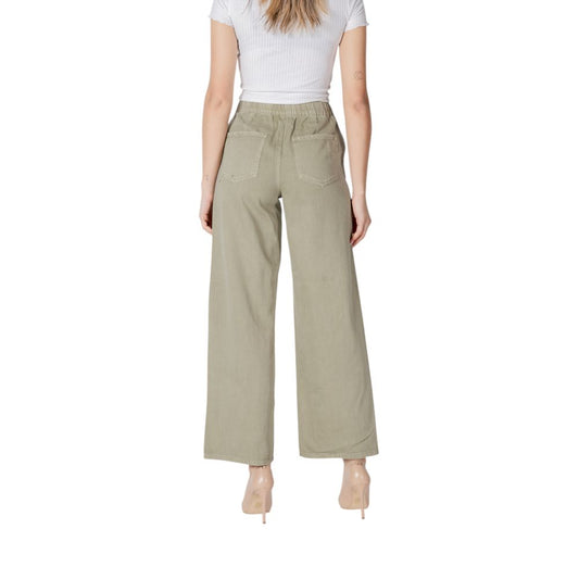 Only Green Cotton Casual Pants