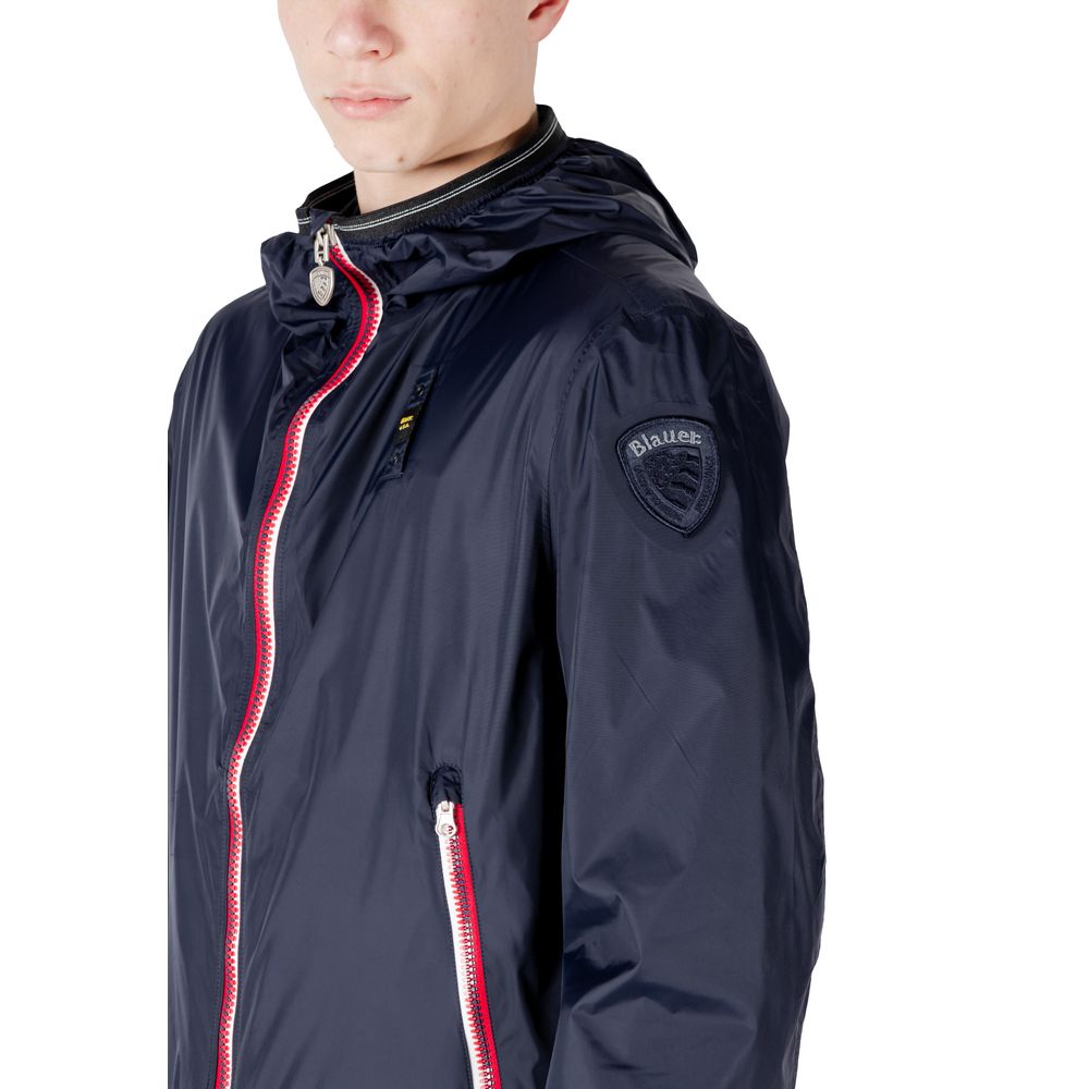 Blauer Blaue Polyamidjacken & Mäntel
