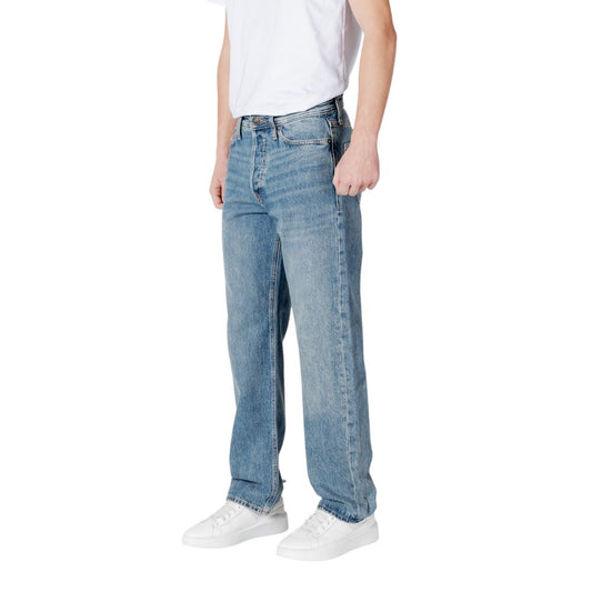 Jack Jones – Blaue Jeans aus Baumwolle mit entspannter Passform