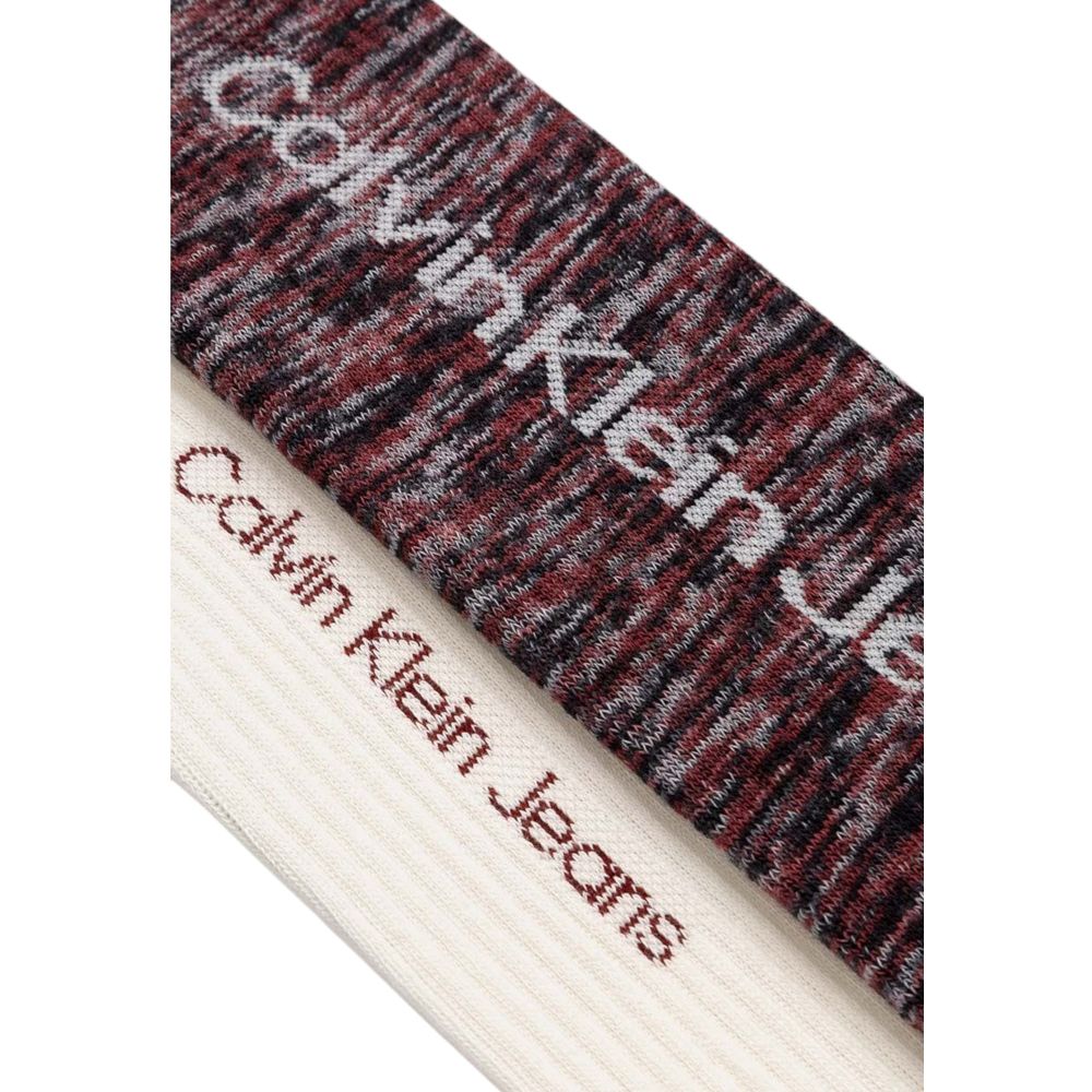 Calvin Klein Jeans – Cremefarbene Baumwollsocken