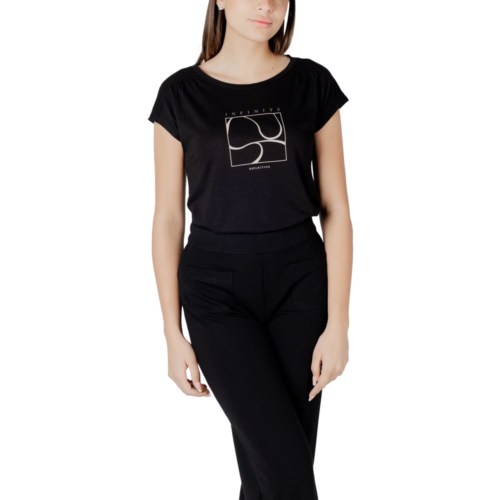 Street One Schwarzes Baumwoll-T-Shirt