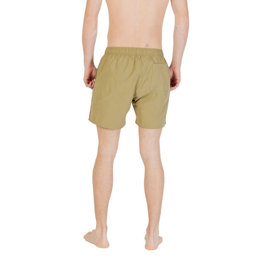 Hugo Boss, grüne Polyester-Badeshorts