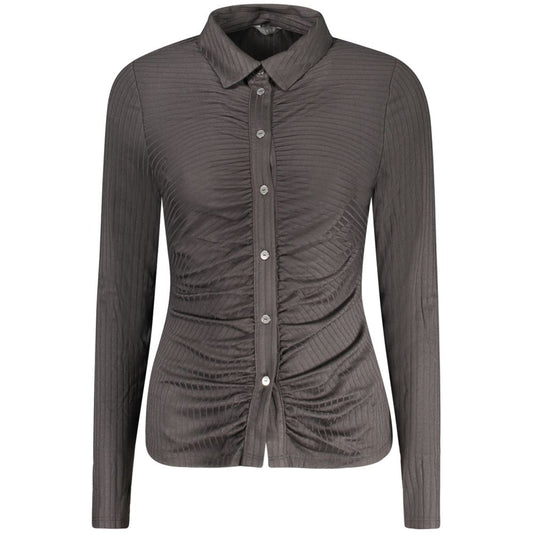 Guess Jeans – Schwarzes Polyesterhemd