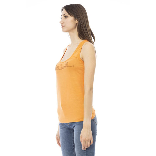 Just Cavalli – Orangefarbenes Viskose-Tanktop