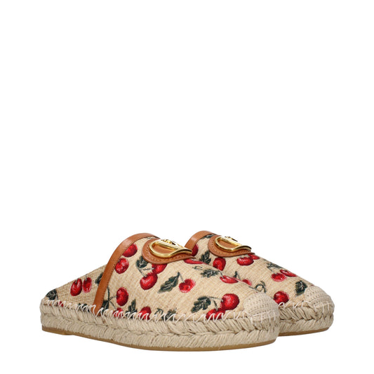 Valentino Garavani – Hausschuhe aus Bast in Beige