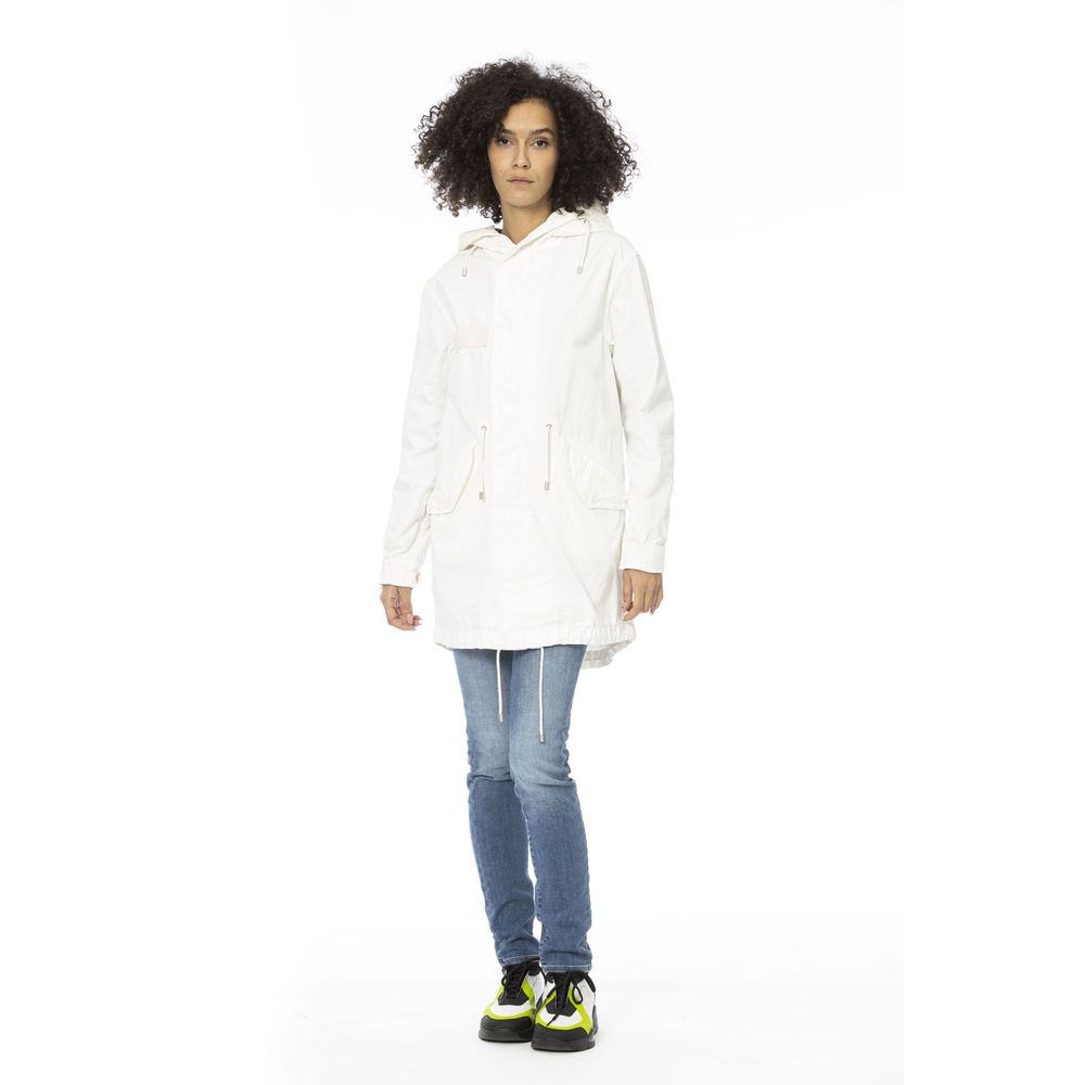 Mr&Mrs Italy Damenparka aus weißer Baumwolle