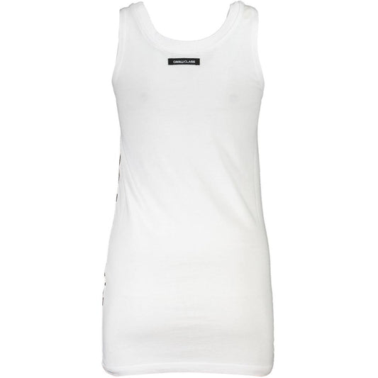 Weißes Baumwoll-Tanktop von Cavalli Class