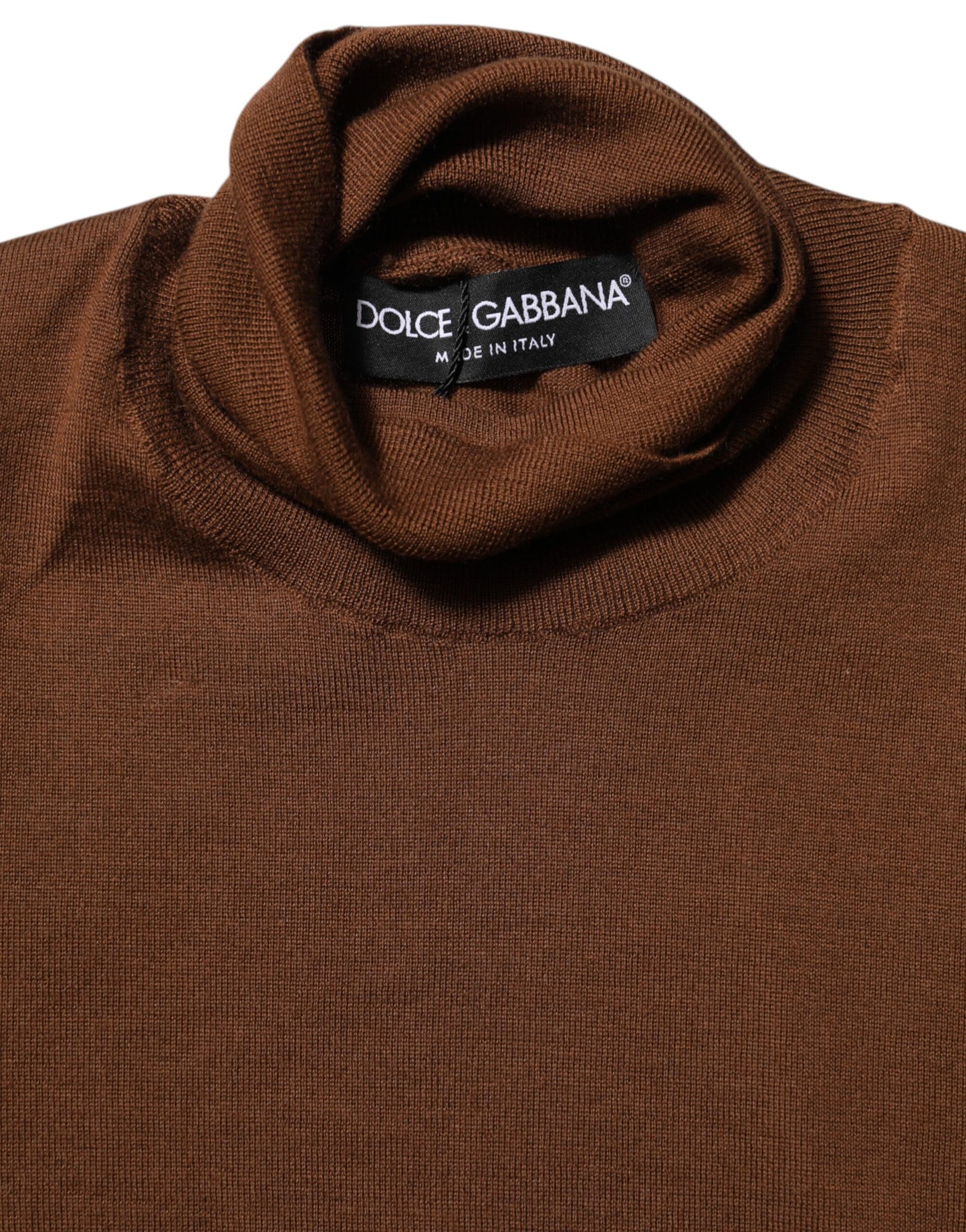 Dolce & Gabbana – Pullover aus Kaschmir mit Rollkragen in Braun