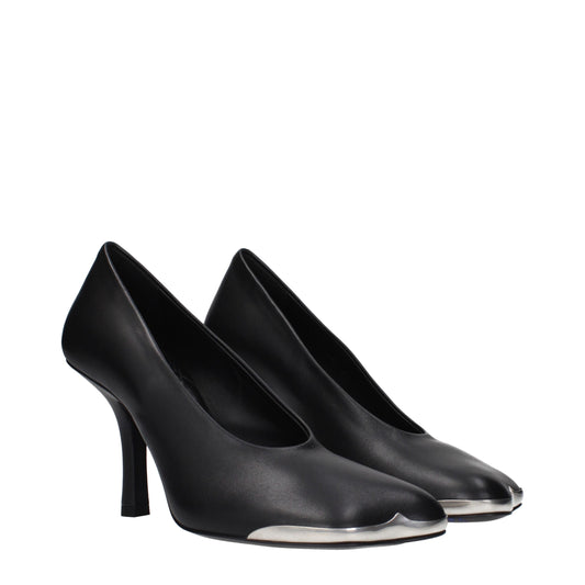 Burberry Black Leather High Heel Pumps