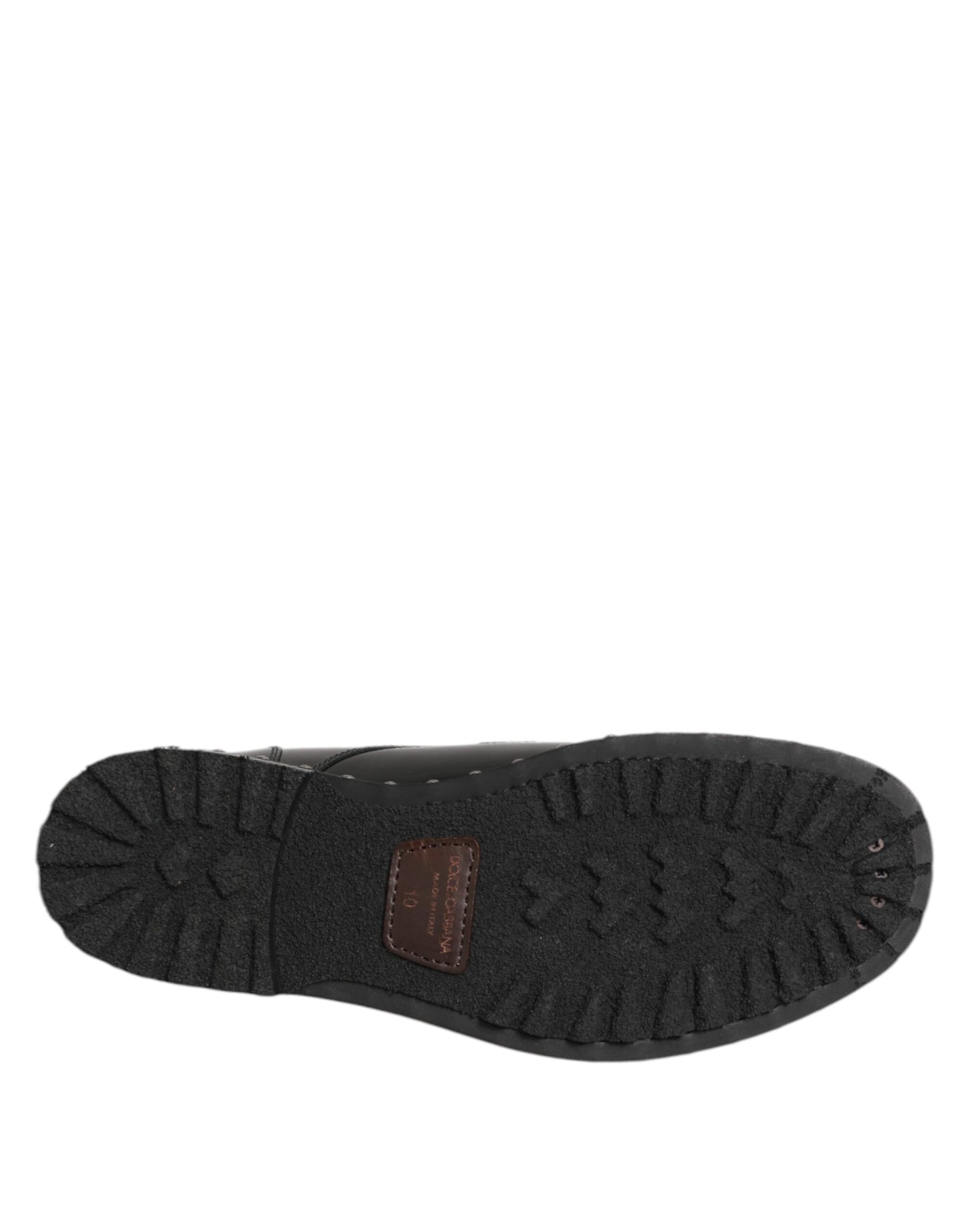 Dolce & Gabbana – Formelle Derby-Schuhe aus schwarzem Leder mit Nieten für Herren