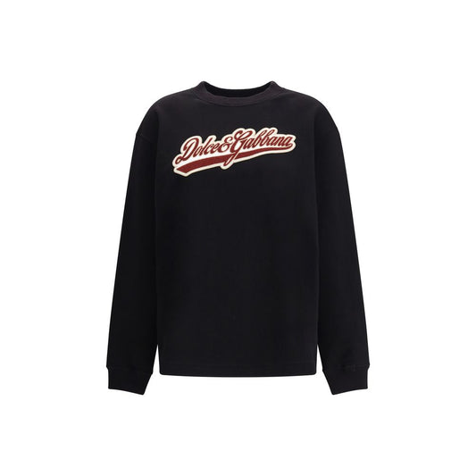 Schwarzes Baumwoll-Sweatshirt von Dolce & Gabbana