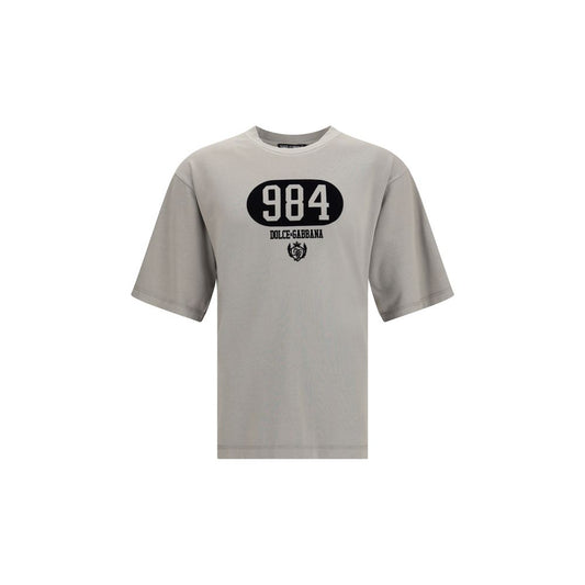 Dolce & Gabbana Baumwoll-T-Shirt mit erhabenem Logo auf der Vorderseite