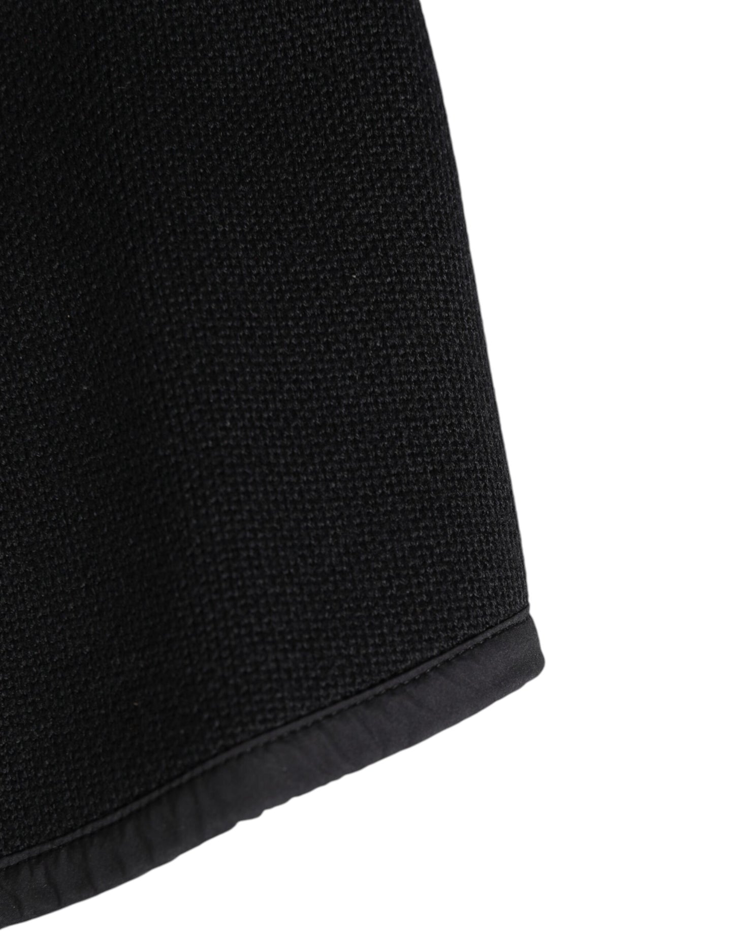 Dolce & Gabbana – Schwarze Stola aus Spitze, gestrickt, DG-Logo, Herren, Einheitsgröße