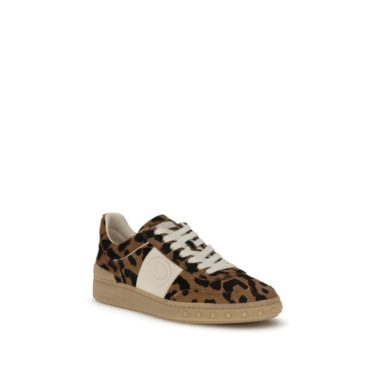 Valentino Garavani Mehrfarbige Kalbsleder-Sneaker Bos Taurus mit niedrigem Schaft