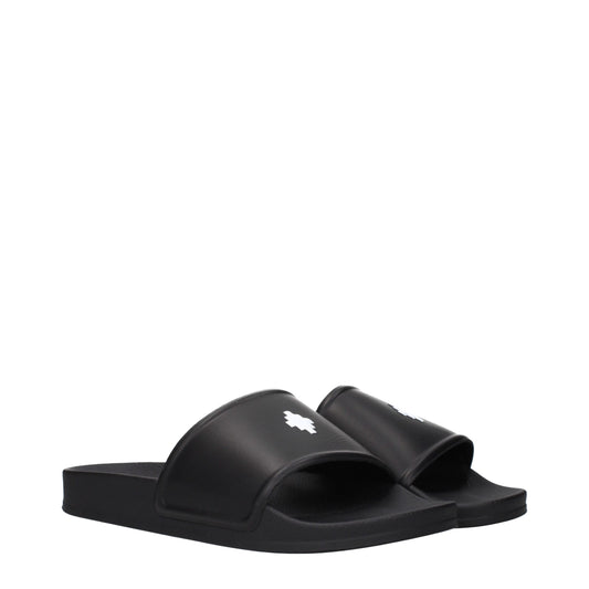 Marcelo Burlon Black Cotton Slippers