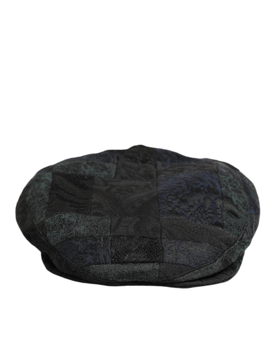 Dolce & Gabbana Schwarzer Polyester-Newsboy-Hut für Herren