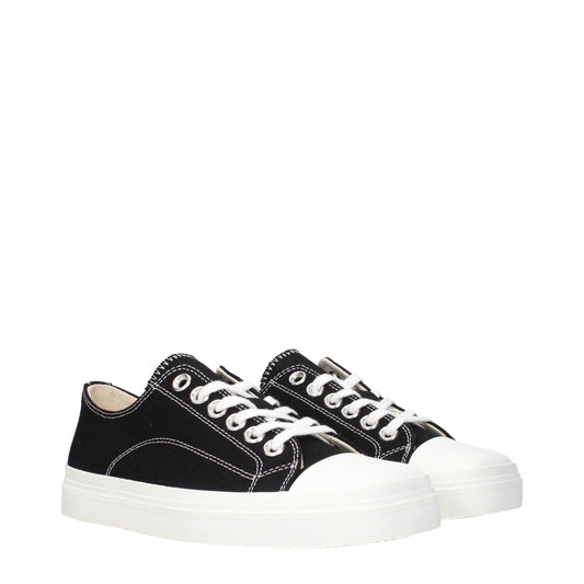 Moschino Schwarze Stoff-Sneaker mit niedrigem Schaft