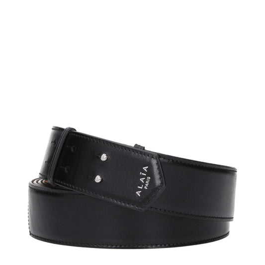 Alaïa Schwarzer Ledergürtel, Standardausführung