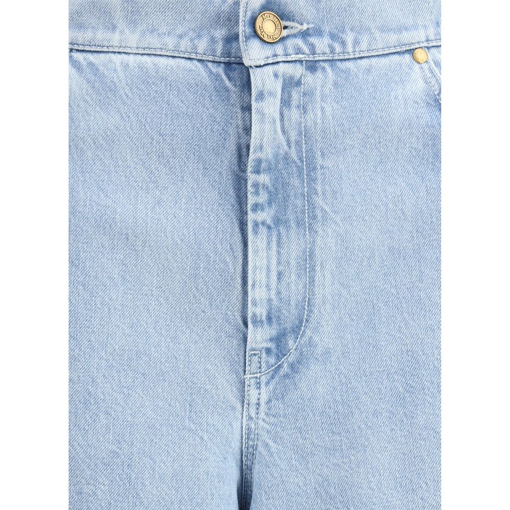 Max Mara Hellblaue Jeans aus Baumwoll-Denim