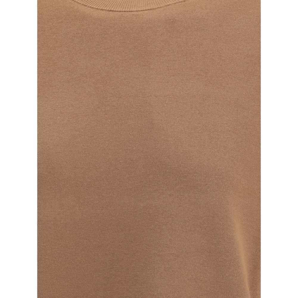 Max Mara Brown Polyester T-Shirt