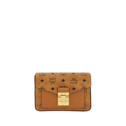 MCM Schultertasche aus braunem Kalbsleder Bos Taurus