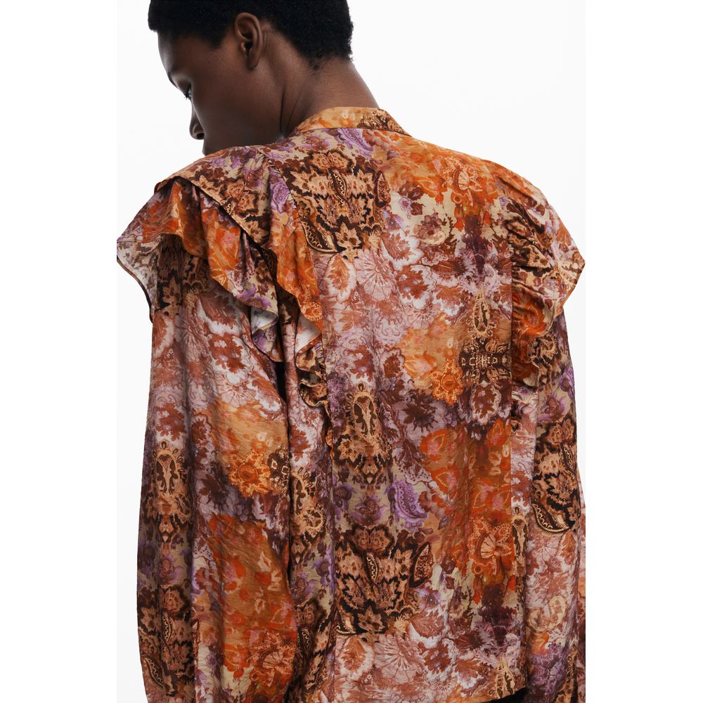Desigual Orange Viskose Damenhemd