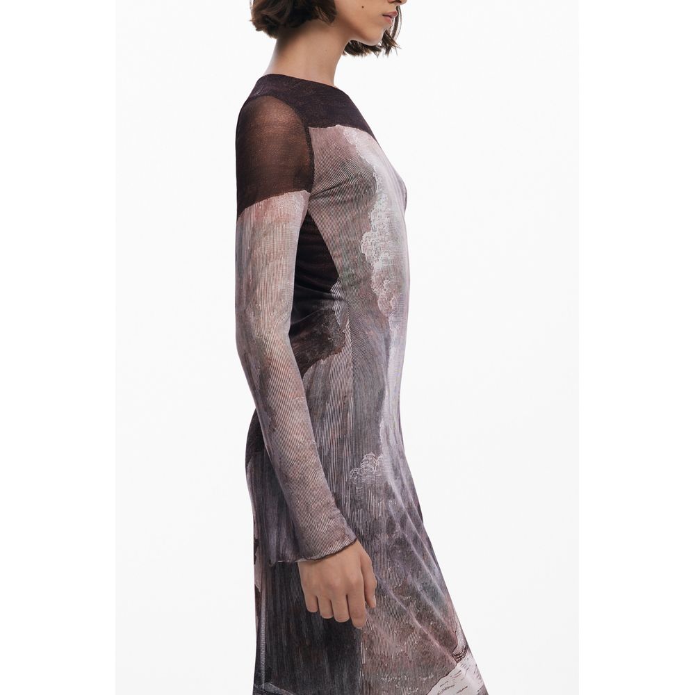 Desigual Braunes Polyester Damenkleid