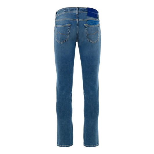 Jacob Cohen Blue Cotton Skinny Jeans