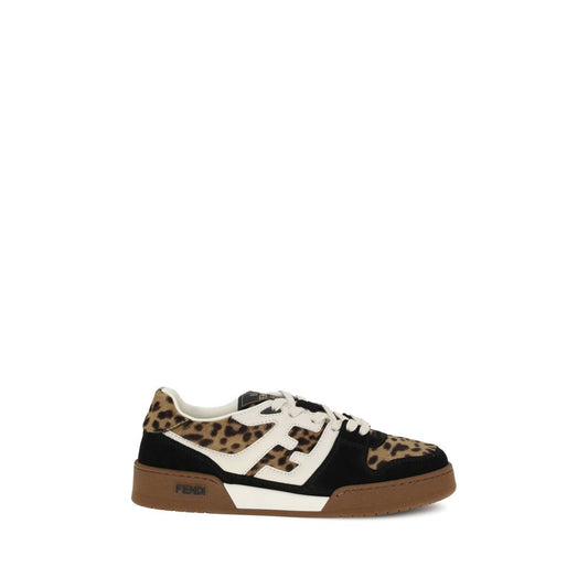 Fendi braune Kalbsleder-Sneaker Modell Bos Taurus Athletic