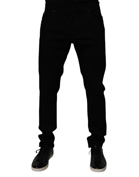 Dolce & Gabbana Schwarze Skinny-Jeans aus Baumwollstretch für Herren