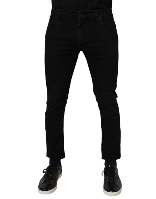 Dolce & Gabbana Schwarze Skinny-Jeans aus Baumwollstretch für Herren