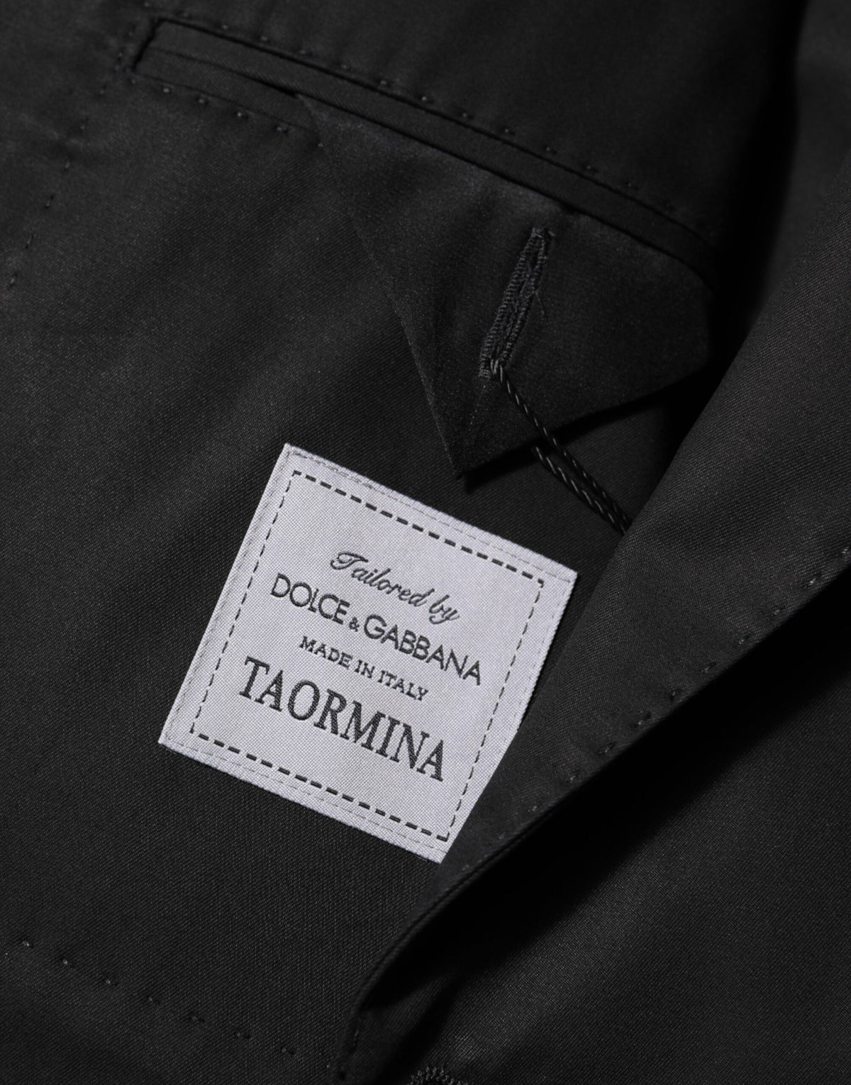 Dolce & Gabbana Schwarzer Wollanzug mit 2 Knöpfen für Herren