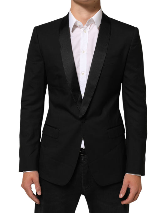 Dolce & Gabbana – Schwarzer MARTINI-Anzugblazer mit 1 Knopf