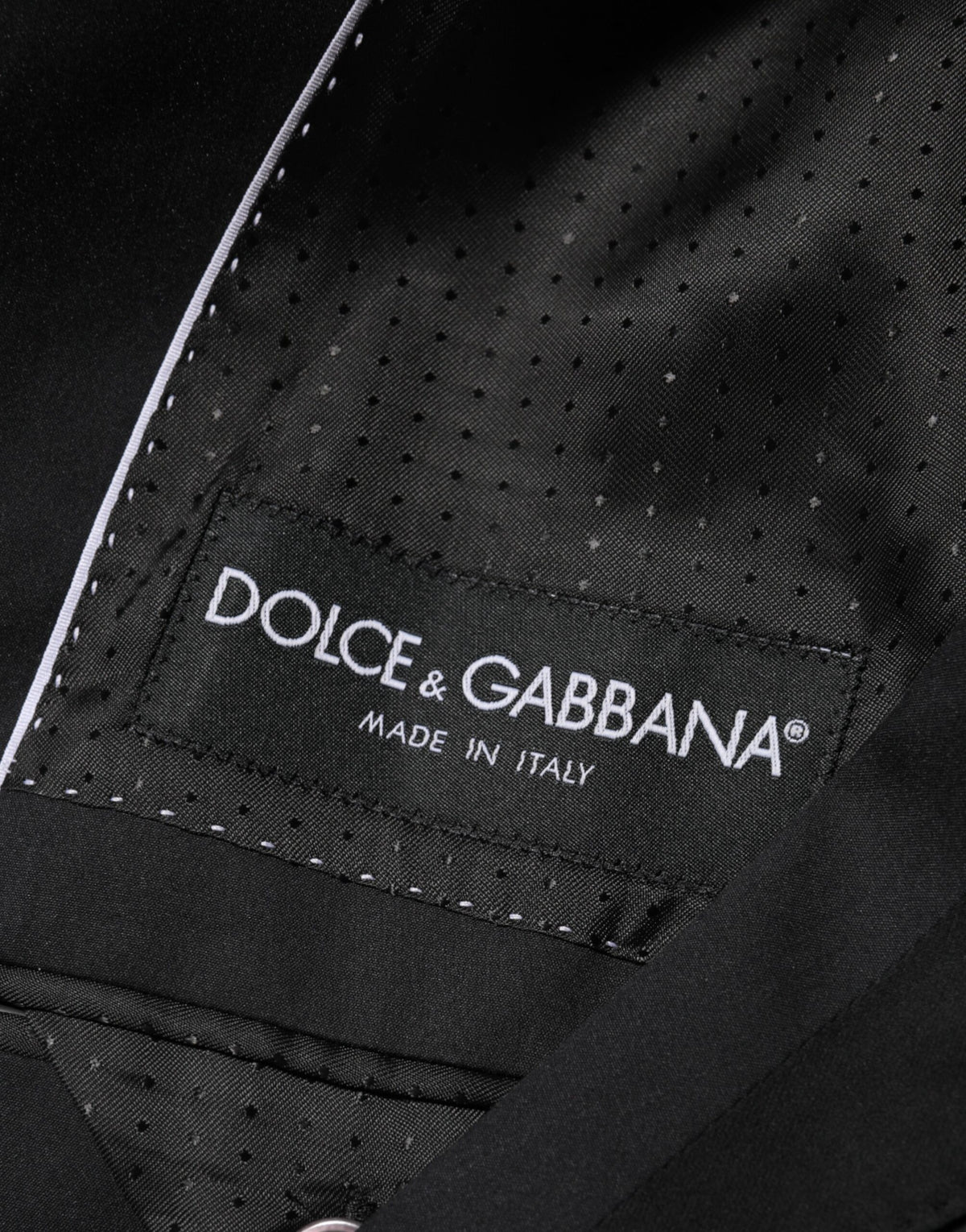 Dolce & Gabbana – Schwarzer Anzugsjacken-Blazer aus Baumwolle mit 2 Knöpfen